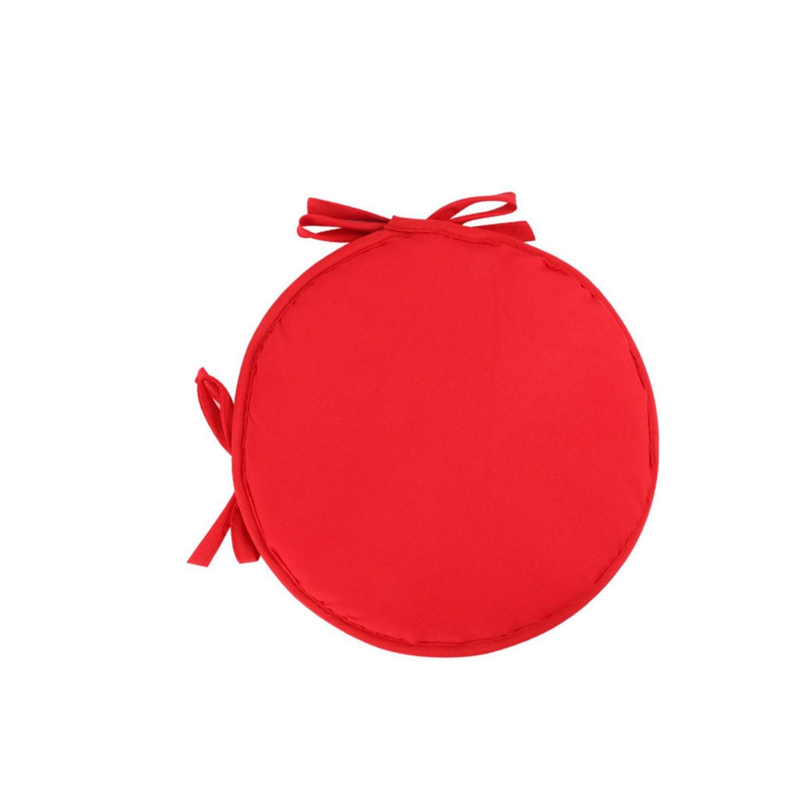 Colorful Indoor/Outdoor Chair Cushion Round Cushion Garden Terrace Mat - Diameter 38 Cm, Garden Furniture Mat, Round Seat Garden Mat One Size red