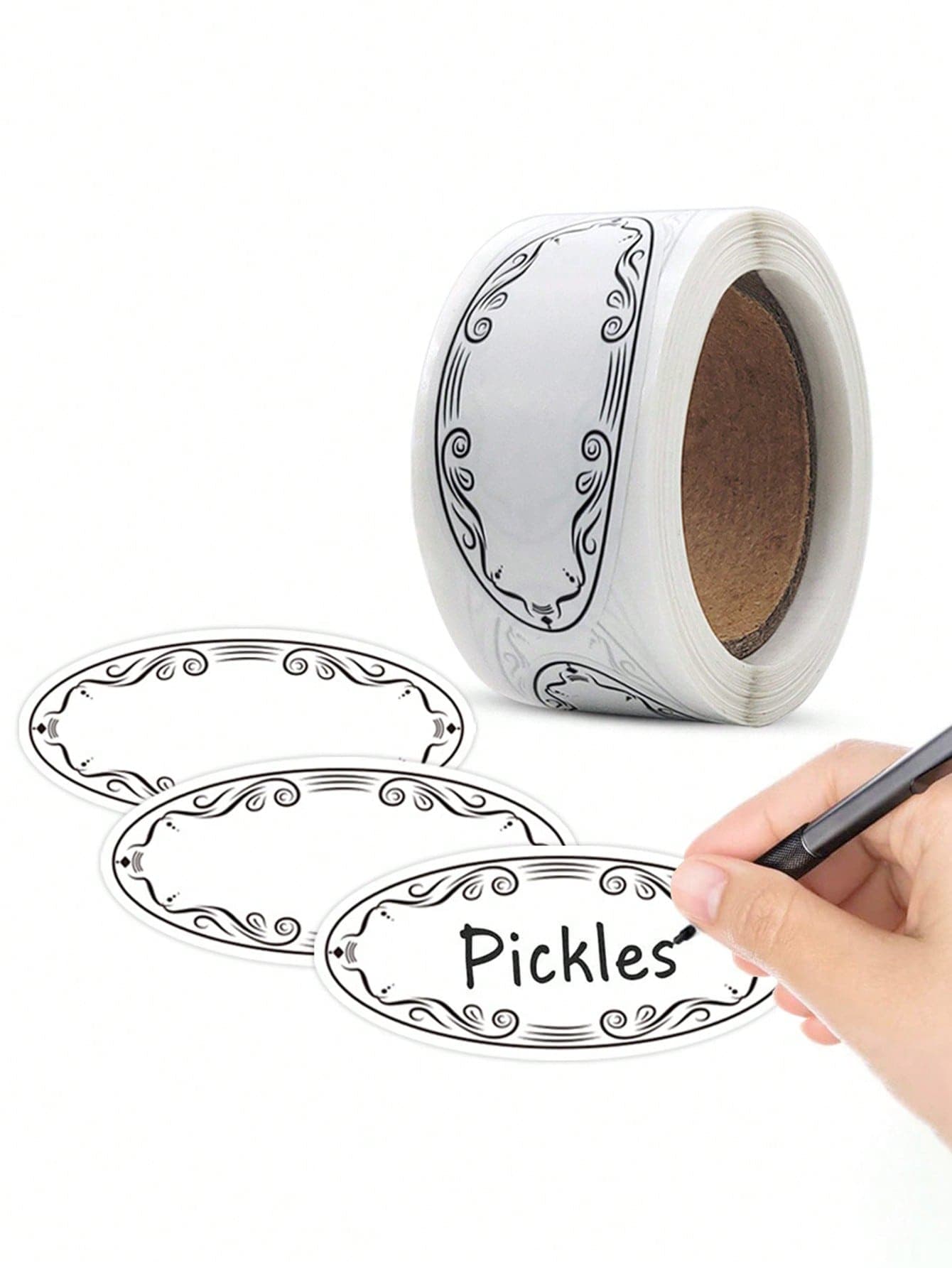 Durable Removable Labels Stickers - Easy Peel Off, No Sticky Residue, Decorative Labels 1pc Oval Sticker&A multicolour