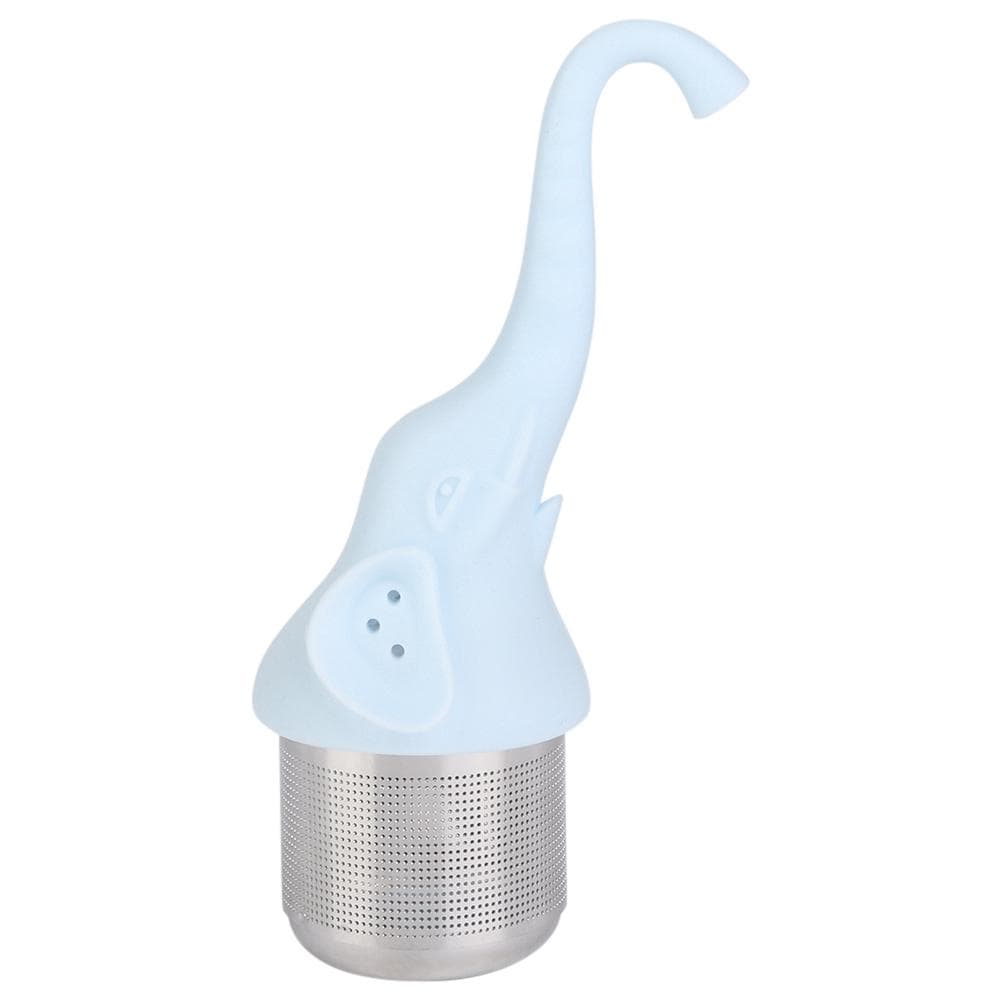 Elephant shaped Tea Strainer Silicone Tea Filter Kitchen Gadget for Tea(Green) Blue
