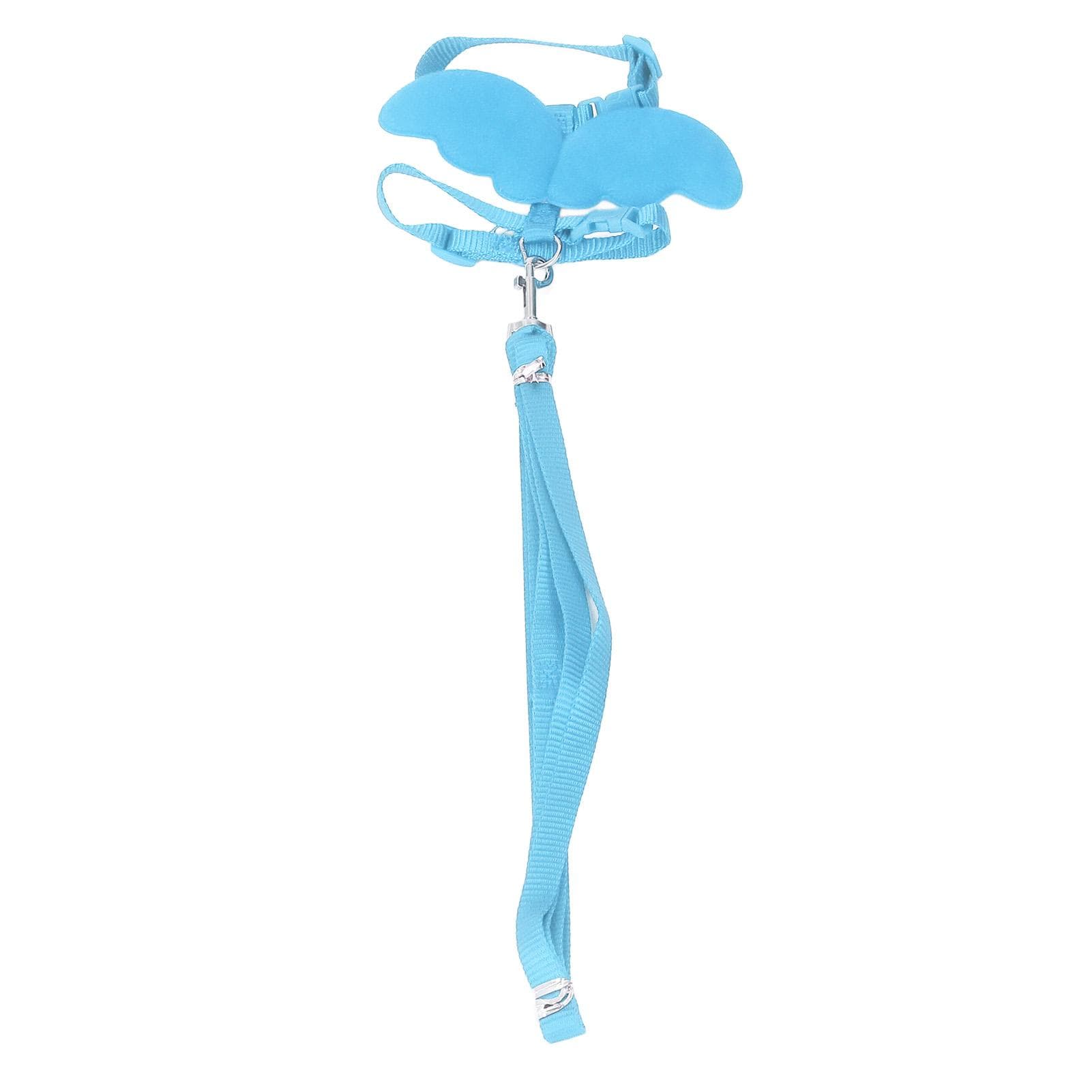 Duck Harness Leash Adjust Size Wing Shaped Small Pets Traction Rope for Outdoor Training Blue S S blue