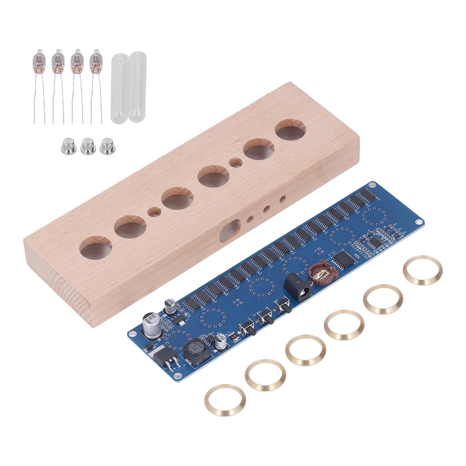 Nixie Tube Clock DIY Kit Multi Color 12 24 Hour Display IN14 Glowing Tube Clock Assemble Kit