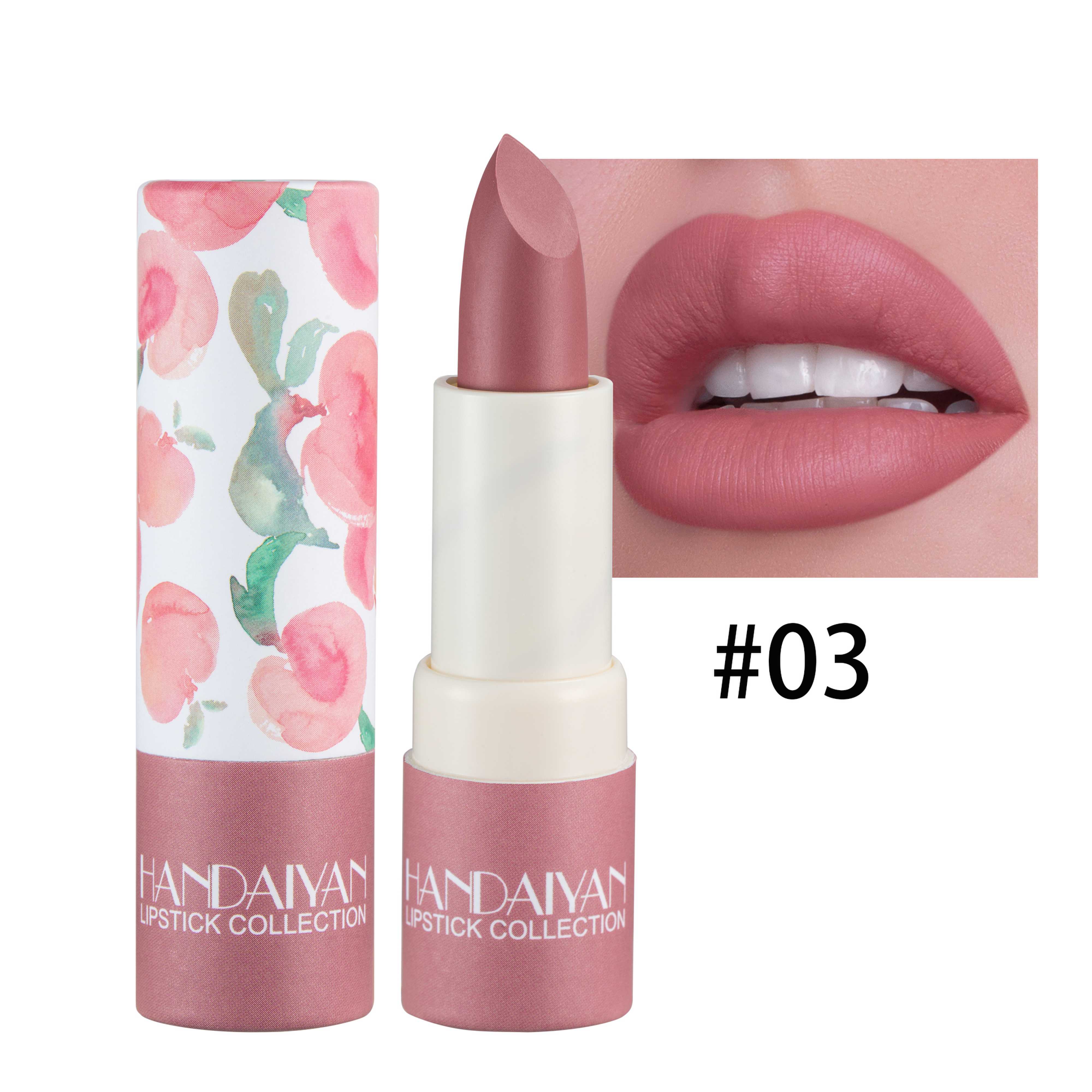 8 Colors Matte Lipstick Waterproof Velvet Nude Lipstick Sexy Red Brown Lip Matte Pigments Makeup Long Lasting Profissional Makeup 03