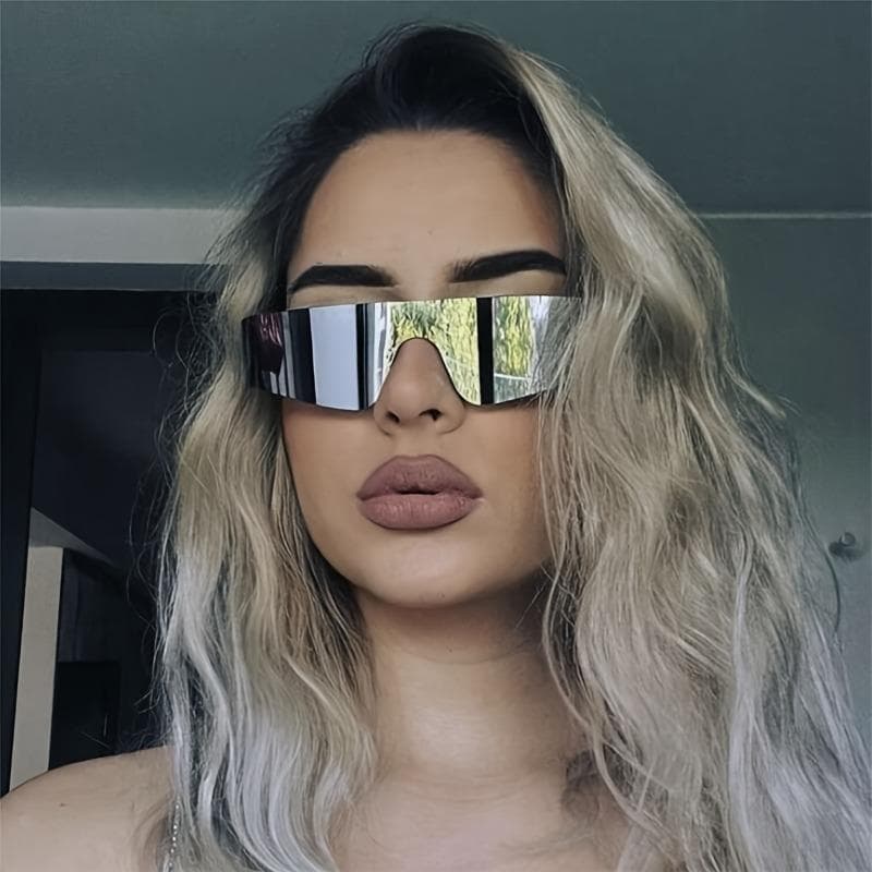 Unisex Flat Top Sunglasses Fashionable Modern Design for Men Women Music Festivals Daily Wear