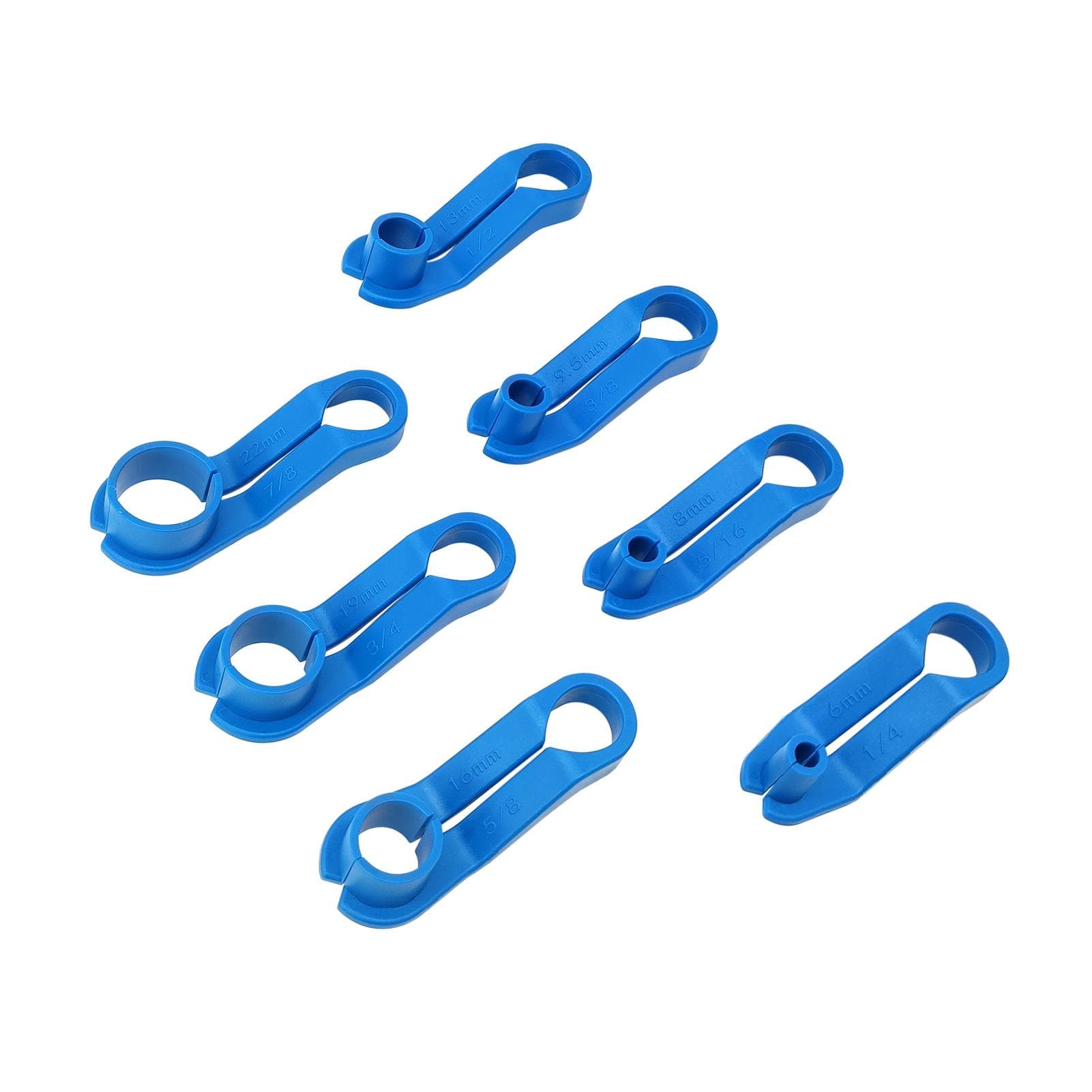 7PCS AC Fuel Line Disconnect Tools Fuel Line Angled Disconnect Tool Set Blue Replacement for Ford
