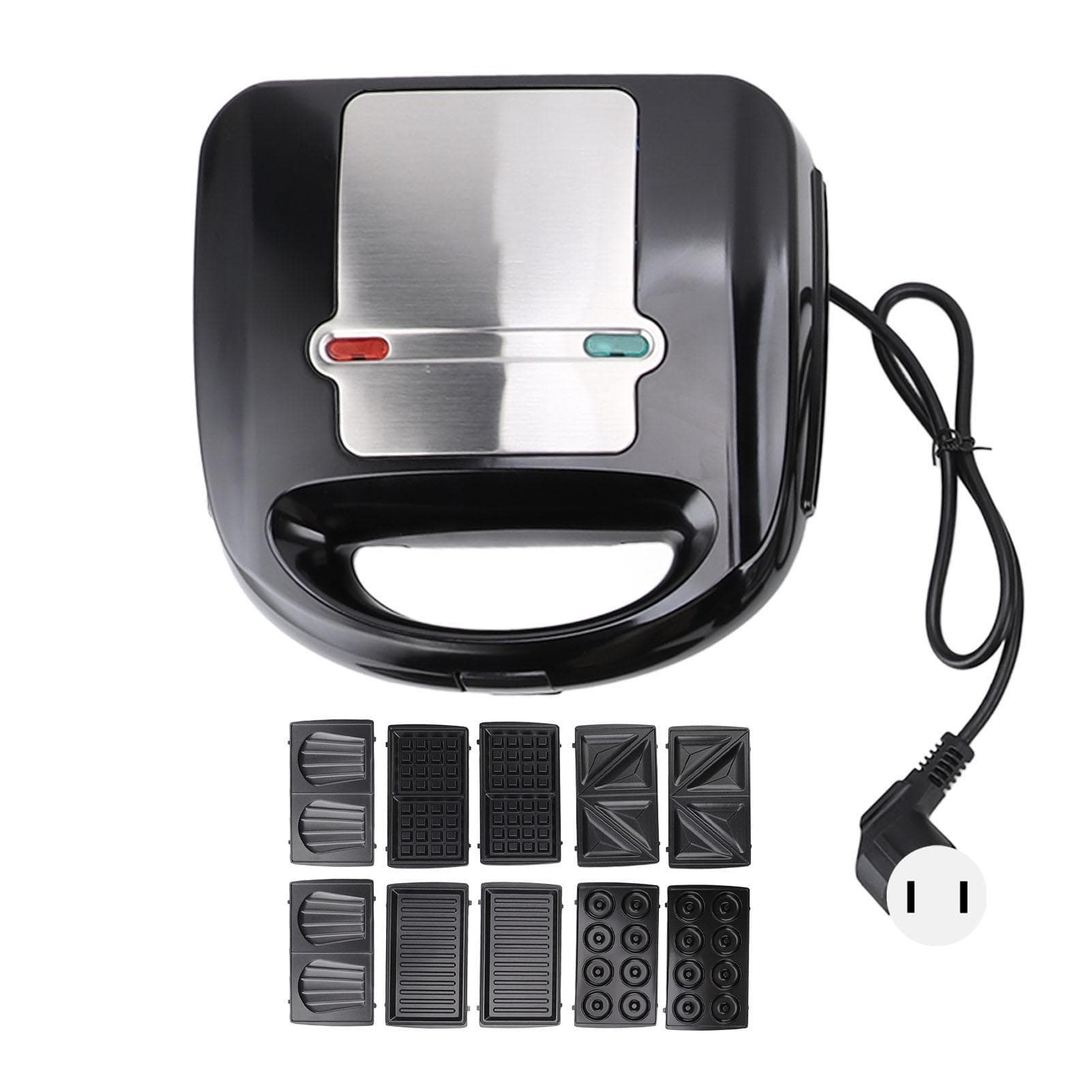 6 in 1 Sandwich Maker Stick Proof Breakfast Machine with 10 Removable Plates for Making Sandwiches L
