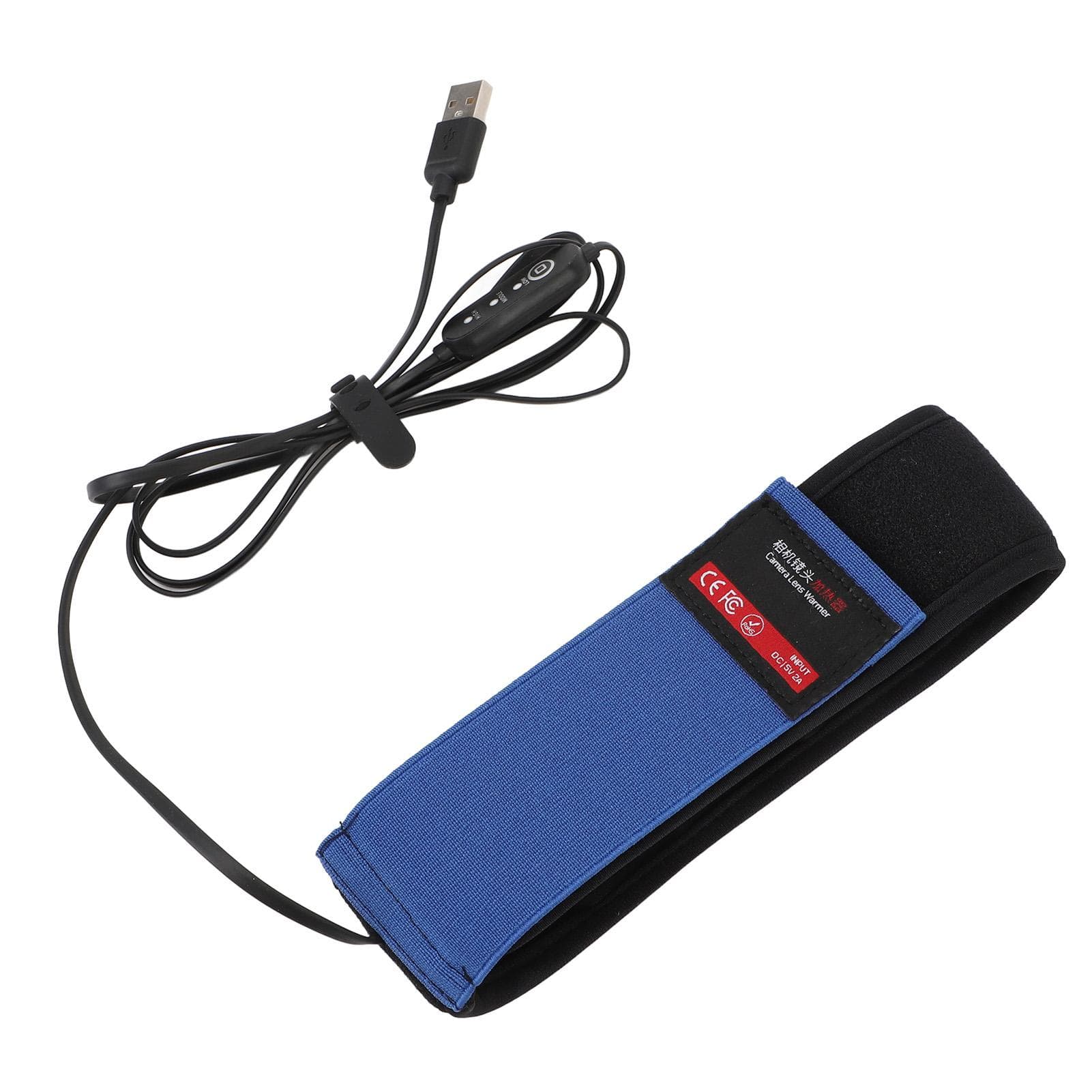 Lens Warmer Anti Fog 3 Temperature Adjustable USB Hook and Loop Lens Heater for Camera Telescopes