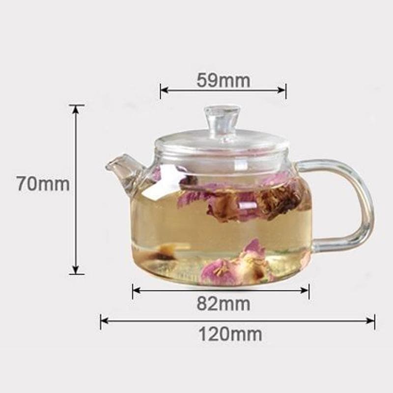 200ML Transparent Glass Teapot Water Jug Heat-Resistant Clear Kung Fu Tea Pot Decanter For Water For Lemonade Teaware Home Tool 200ml