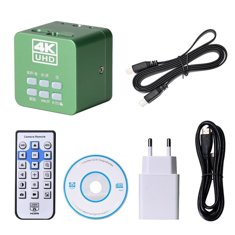 4K Clear Definition 7X Digital Zoom Microscope Camera Industrial Lab Detected Imaging Acquisition EU Plug multicolour