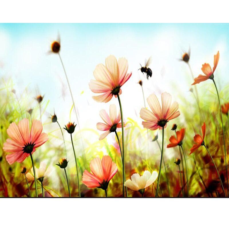 Diamond Embroidery Mosaic Pattern Wild Flower Picture Home Decor Diamond Painting Cross Stitch 20X30CM