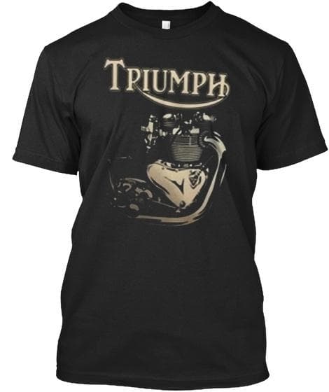 Classic Triumph Engine Black Standard Unisex T-Shirt L