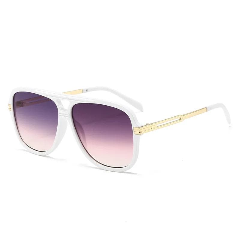 New Retro Designer Square Clear Gradient Sunglasses UV400 Protection Fashion Double Bridges for Men Women Luxury Shades