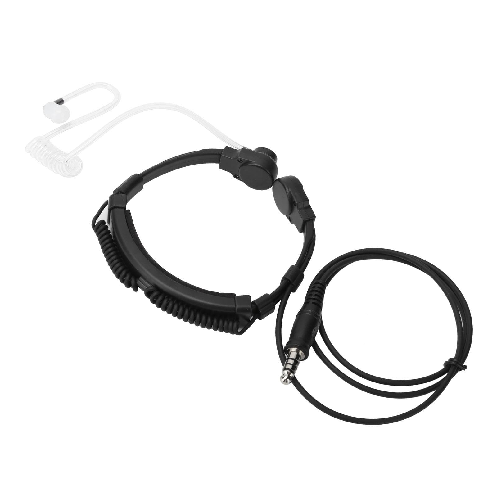 Telescopic Throat Vibration Microphone Earphone Headphone for Walkie Talkie Radio