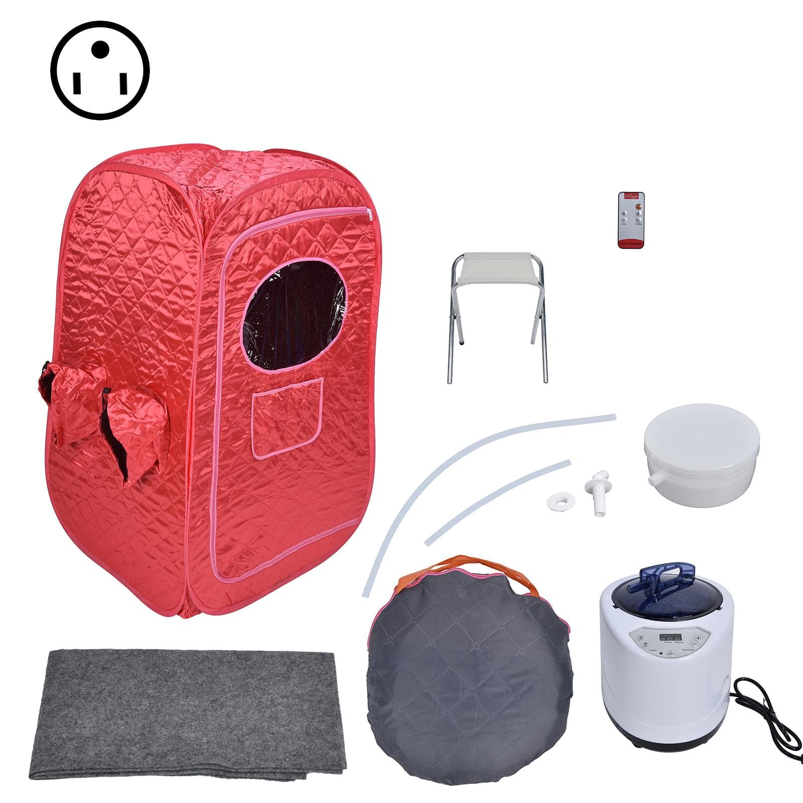 1000W Portable Steam Sauna Generator Tent Set 1?9 Gears Adjustable Sauna Steam MachineUS 110V