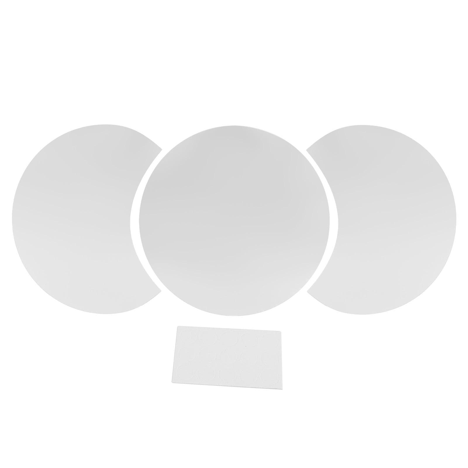 Round Mirror Wall Sticker DIY Wall Decal for Home Living Room TV Background Bedroom DecorSilver silver