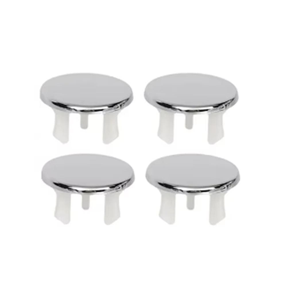Plastic Bathroom Kitchen Basin Sink Overflow Cover Ring Insert Replacement Chrome Hole Round Drain Cap Drain Plug Sink A-4PCS