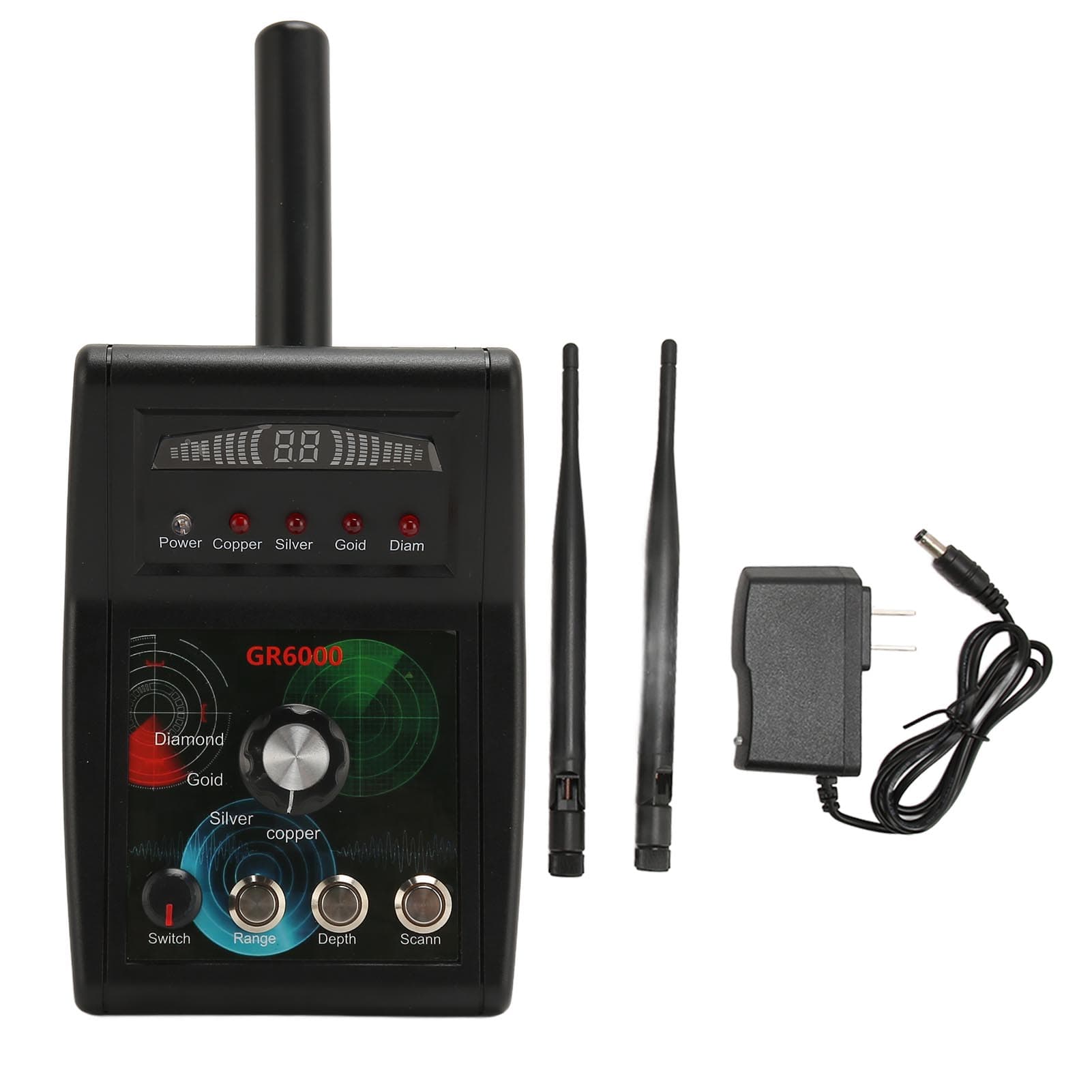 Metal Detector Sensitive with Dispaly 15m Deep 1000m Range Metal Finder 100?240V for Copper Silver
