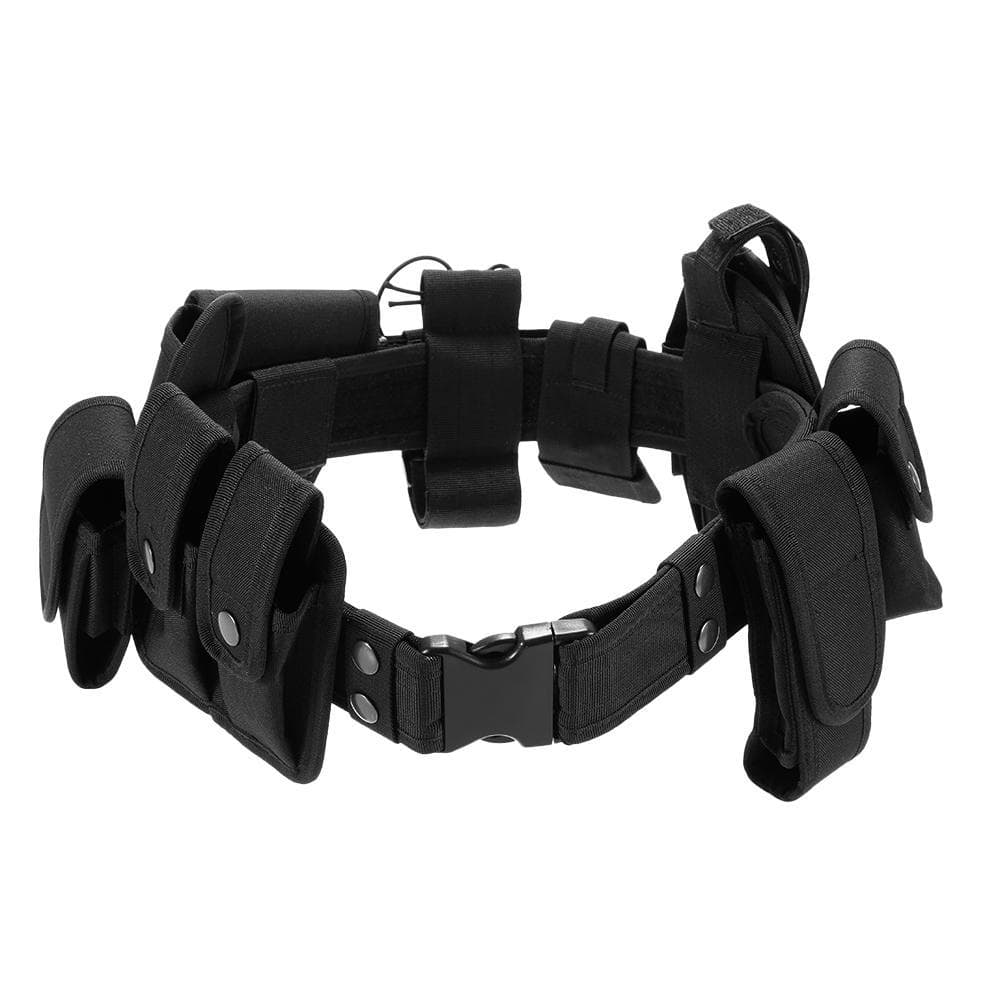 Outdoor Tactical Belt Law Enforcement Modular Equipment Police Security Military Duty Utility Belt 10pcs kit black