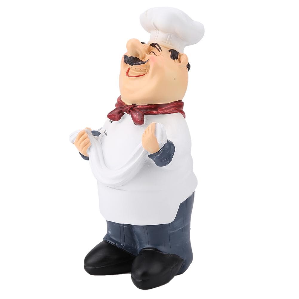 American Vintage Country Happy Chef Resin Figurine Home Restaurant Cafe Tablet Decor (71110-02)
