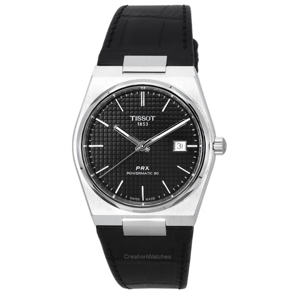 Tissot PRX T-Classic Powermatic 80 Black Dial T137.407.16.051.00 T1374071605100 100M Men's Watch black