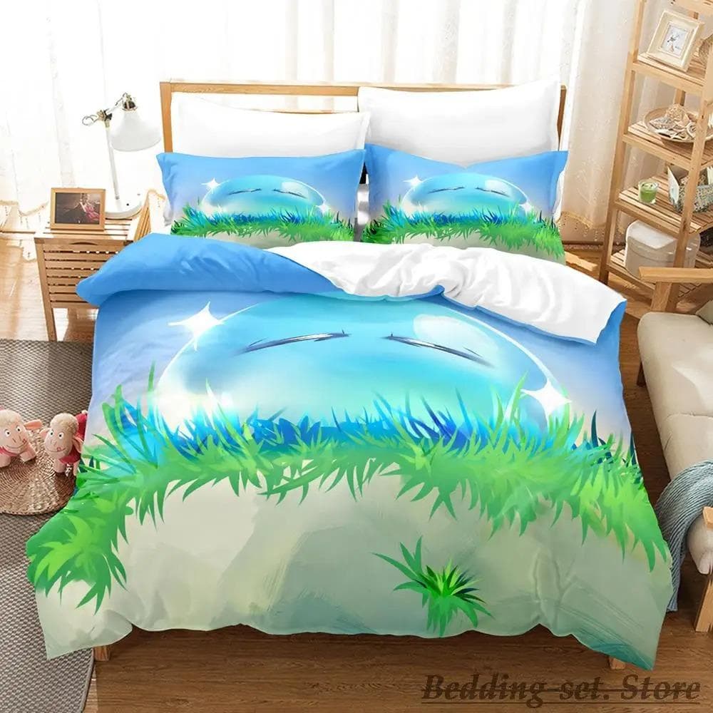 Rimuru Tempest Bedding Set Single Twin Full Queen King Size Bed Set Adult Kid Bedroom Duvetcover Sets Anime Kawaii US Full 200x230cm