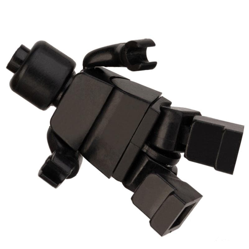1 PC Multi-joint Movable Building Block MiniFigure Moc Children Bricks Doll Gift Toy Mini Collectible Toy Colorful 1.77 Inch black