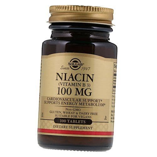 Niacin, Niacin 100, Solgar 100tab (36313164) 100tab