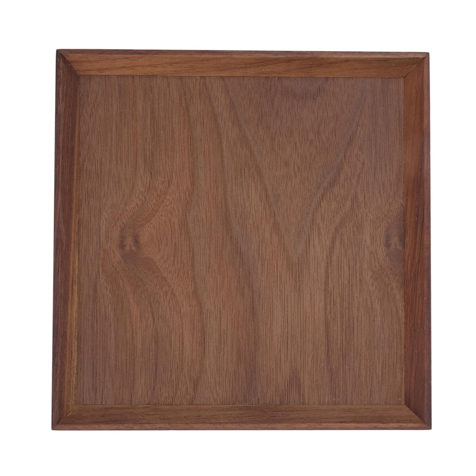 Black Walnut Tray Simple Fashion Serving Tray Serve Tea Fruit Cheese Wine Or Meals Medium Square