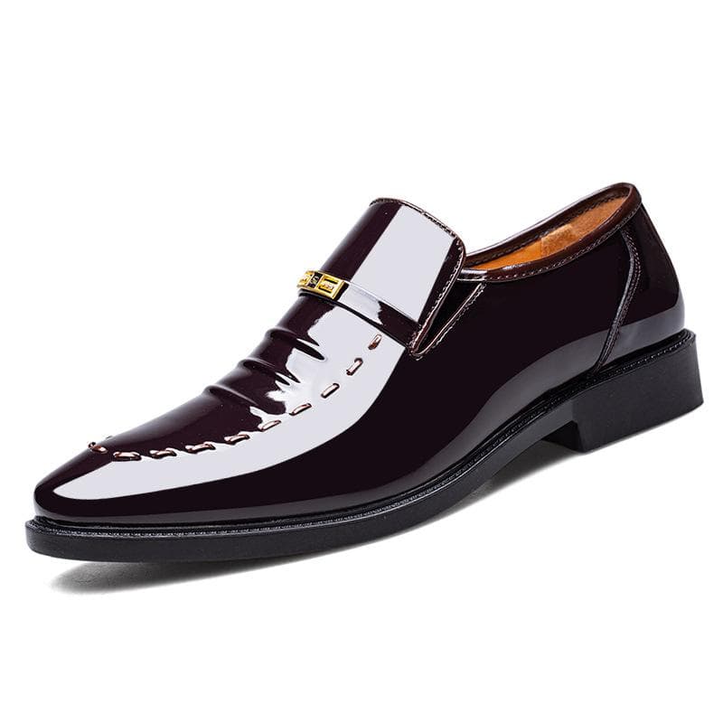 Best Large Size Leather Shoes Men's Breathable Korean Style Shoes Business Dress Low Top Shoes 48 brown