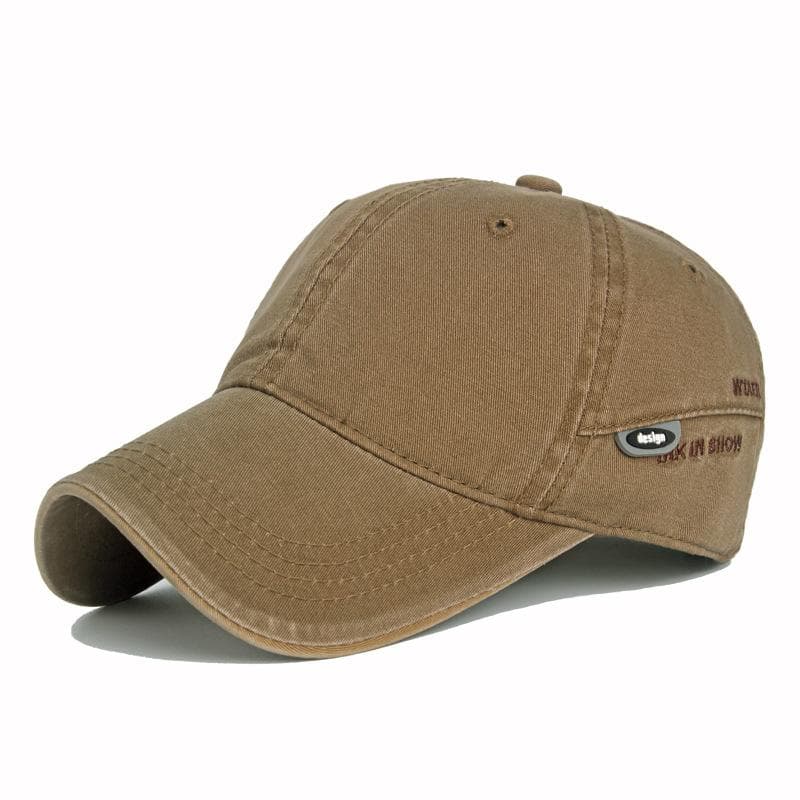 Cotton Solid Color Baseball Cap Men's Cap Spring Summer Outdoor Sun Hat Golf Cap khaki