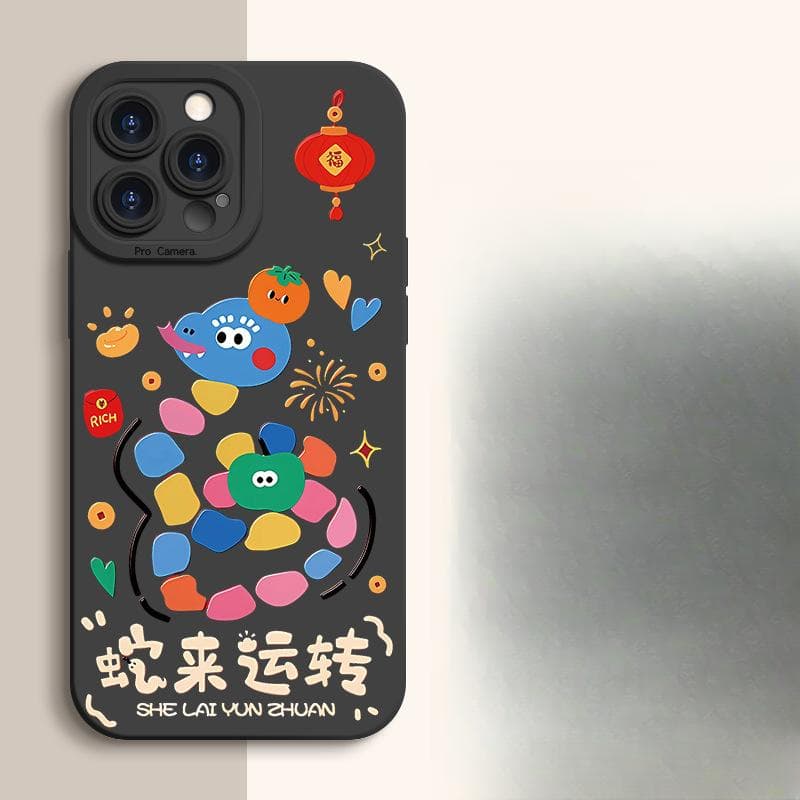 Snake Runs for Apple 16 Iphone15 Mobile Phone Case 14plus Protective Case 13promax Anti-fall 12/11 Apple 6G/6S universal