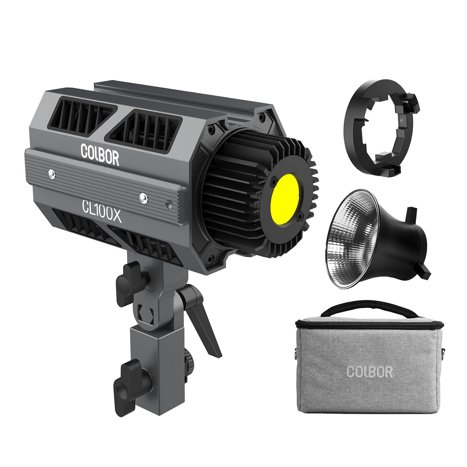 COLBOR CL100X Studio COB Photography Light 110W Bi-Color Temperature LED Video Light 2700K-6500K US Plug