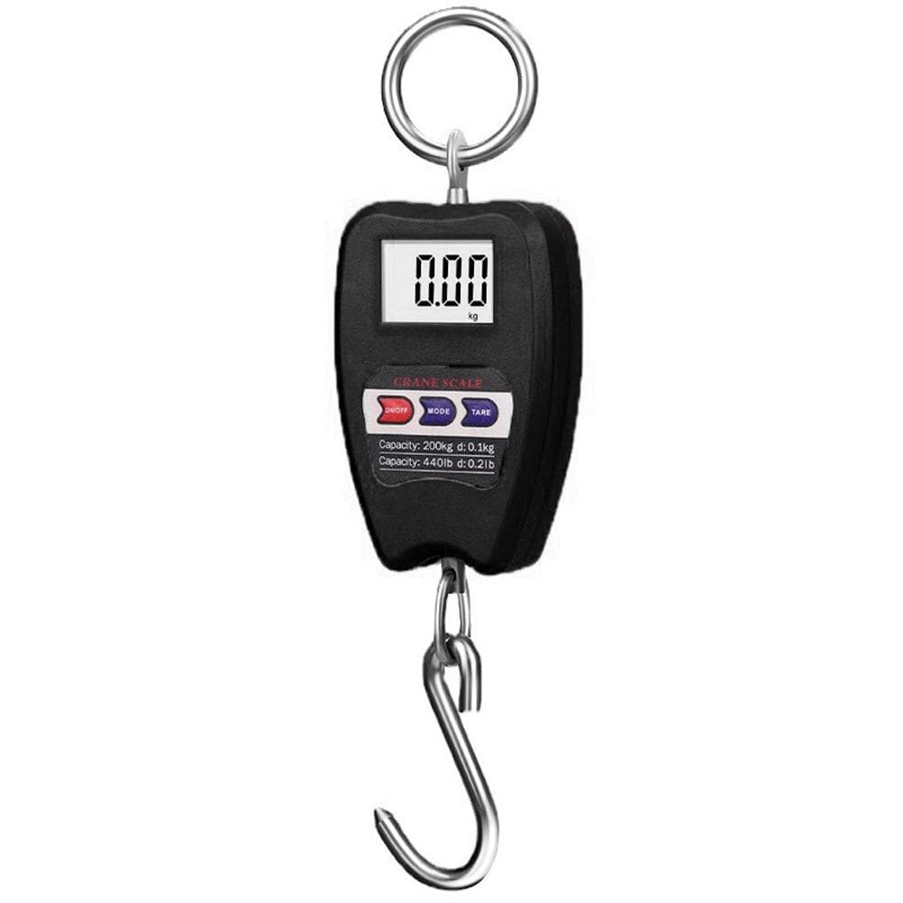 Portable Electronic Luggage Scale Multifunctional Digital Scales LCD Display Travel High Accurate black