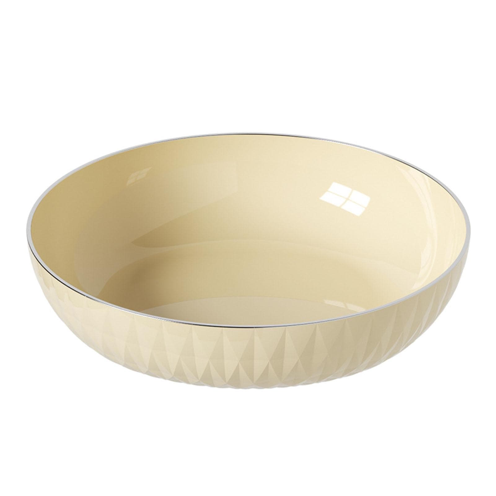 Round Vegetable Serving Bowl Multi Functional Large Capacity Elegant Creamy Large Serving Plate for