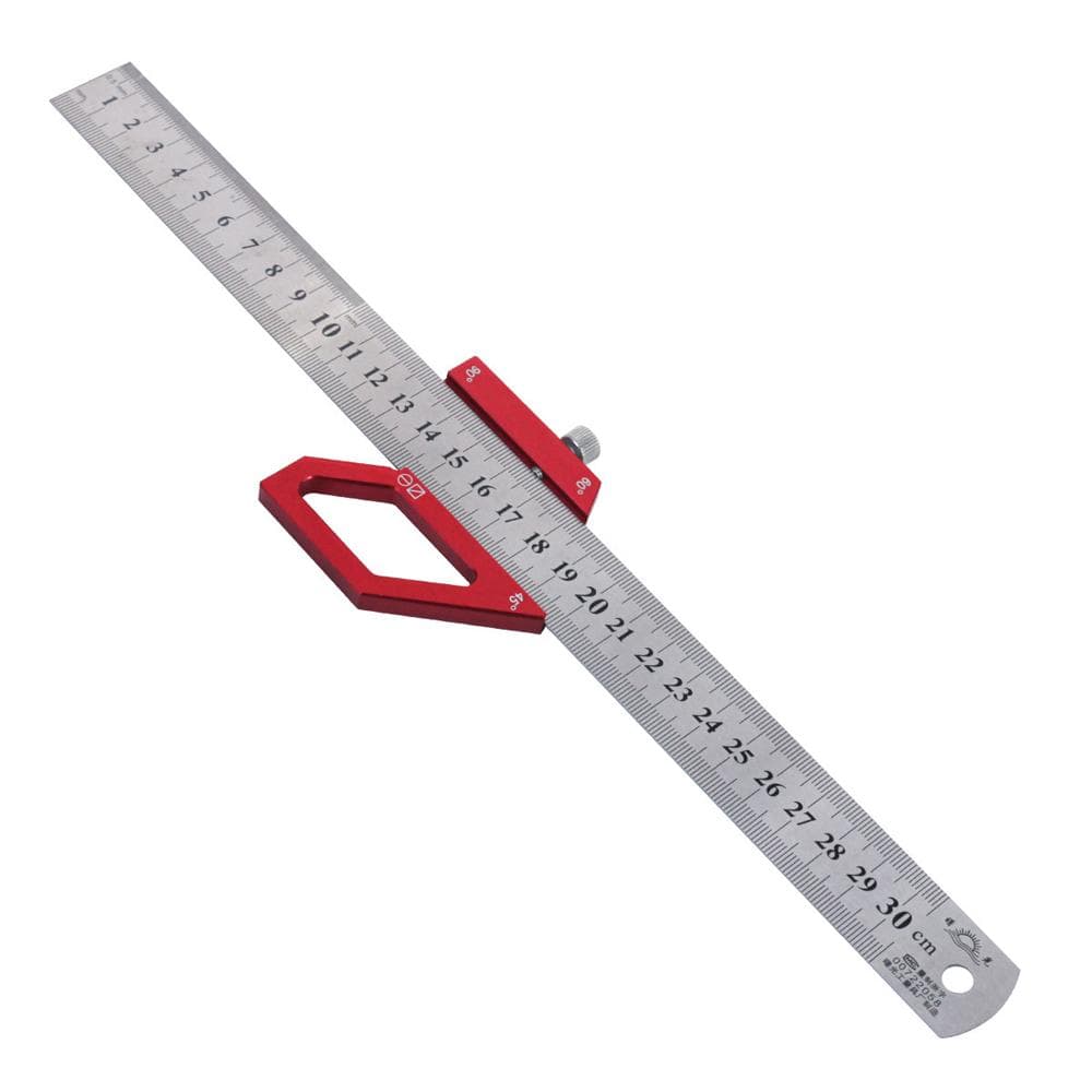 Multifunctional Measuring Ruler Woodworking 456090 Degree Scribing Ruler MultiAngle Scriber for Positioning Block & Ruler