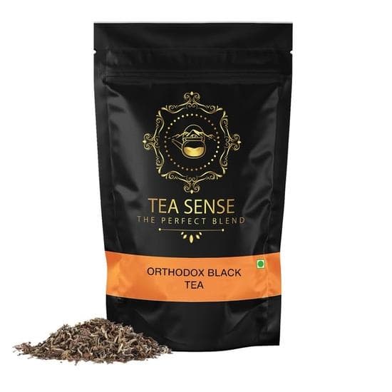 TEA SENSE Orthodox Black Tea | 100 g Loose Leaf | Smooth High-Energy Refreshing Brew | Premium Black Tea from Darjeeling | Makes 50 Cups+