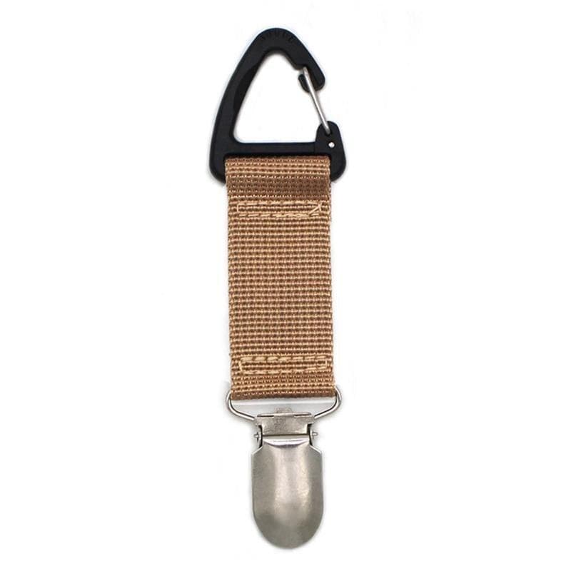 Hat Clip for Traveling Hanging on Bag Handbag Backpack Luggage for Kids Adults Outdoor Travel Beach Accessories khaki