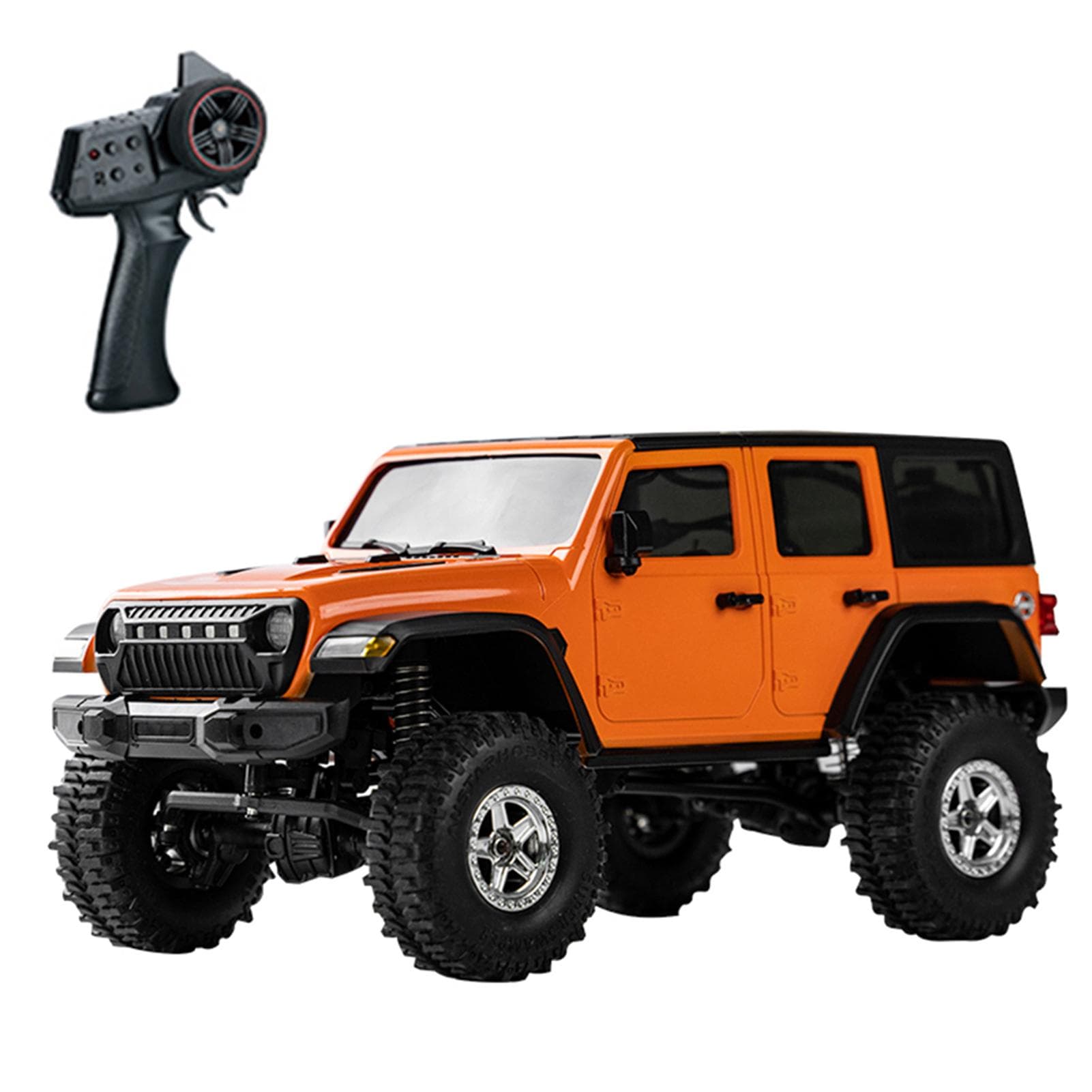 Remote Control Car 2.4GHz 1/18 All Terrain Remote Control Truck Off Road Car 4WD Vehicle Gifts for 1 battery orange