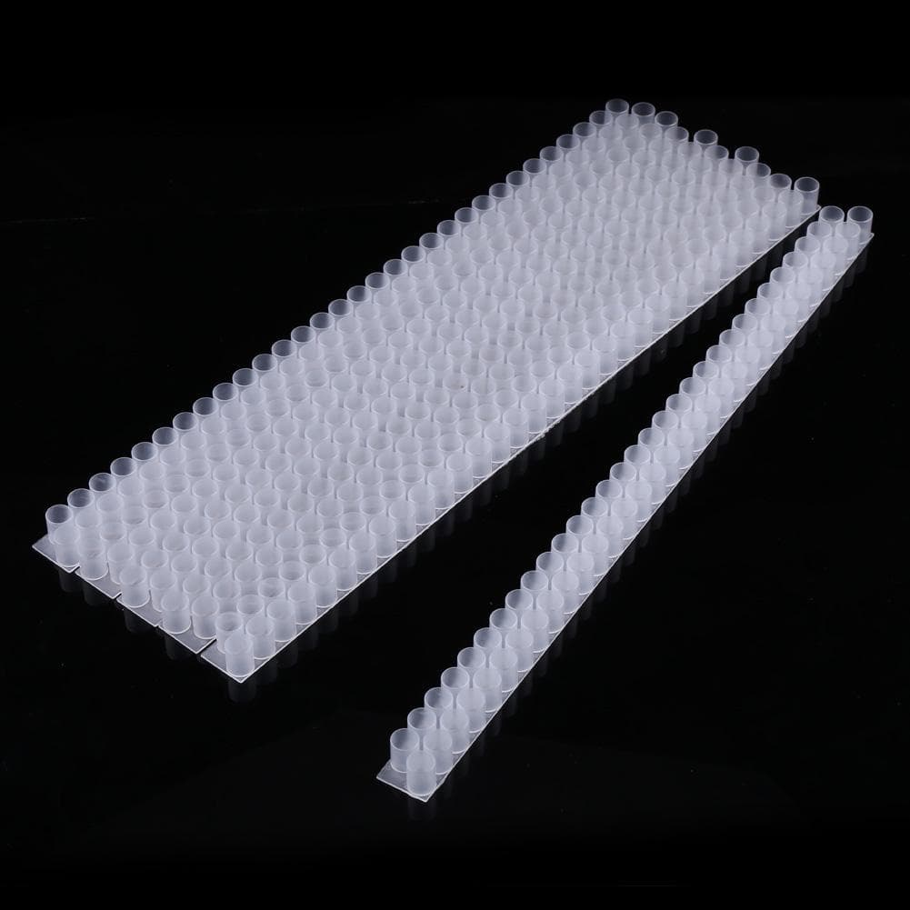 6pc Plastic Queen Bee Double Cell Bar Strip Set Base For Beekeeping With 63 Queen Cell Cups