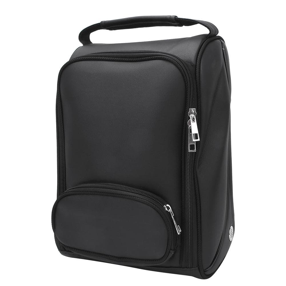 Portable PU Golf Shoes Bag Waterproof Zippered Breathable Carrier Package Accessory