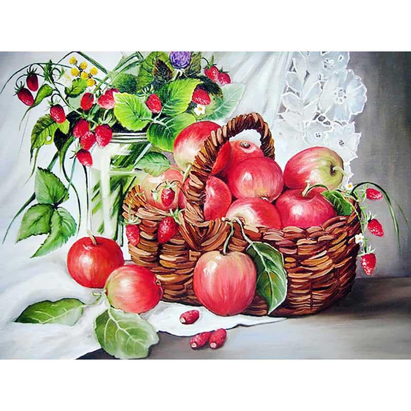 5D DIY Diamond Painting Apples Embroidery Cross Stitch Rhinestone Mosaic Home Decor 20X30CM