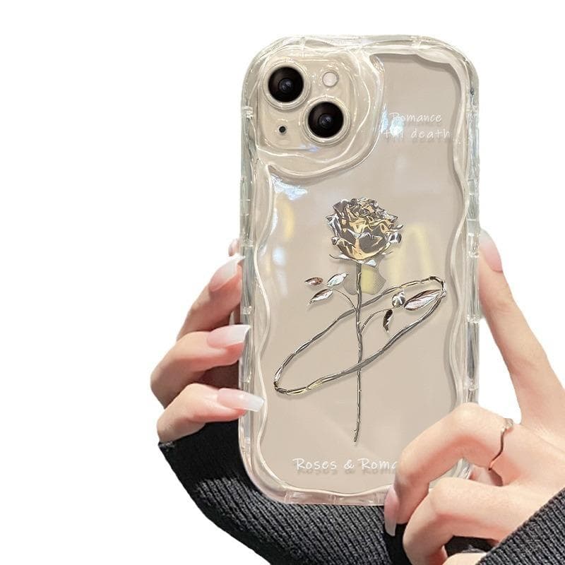 A Bouquet of Roses Suitable for Apple 15promax Mobile Phone Case Iphone14 Transparent 13 Silicone Xs Anti-fall 7/8p iPhone 6s Plus