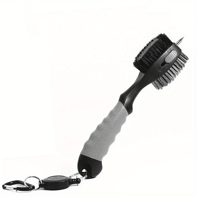Golf club cleaning brush groove cleaner, retractable large head brush golf accessories BH005 grey