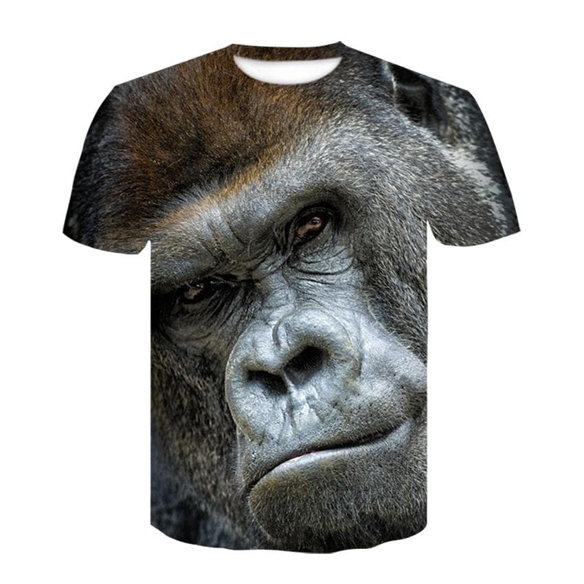 3D Fashion Funny Monkey Graphic t shirts Summer Casual Animal Pattern Men's t-shirt New Hip Hop Print Short Sleeve t-shirts Tops M