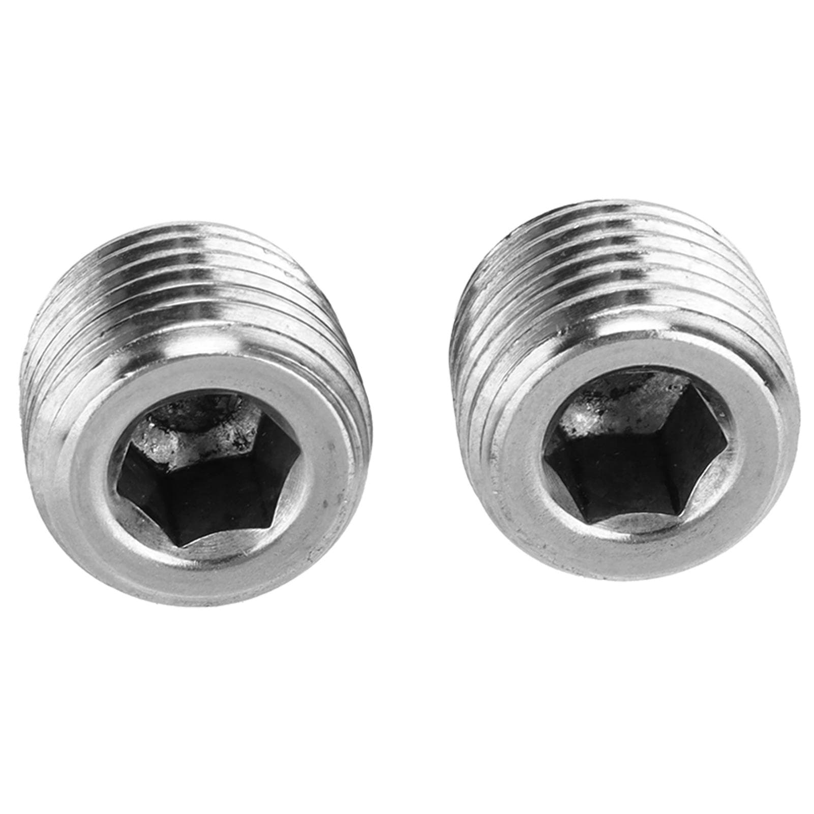 2PCS 14in NPT Pipe Plug Male Thread Fitting Stainless Steel Internal Hex Thread Plug Universal