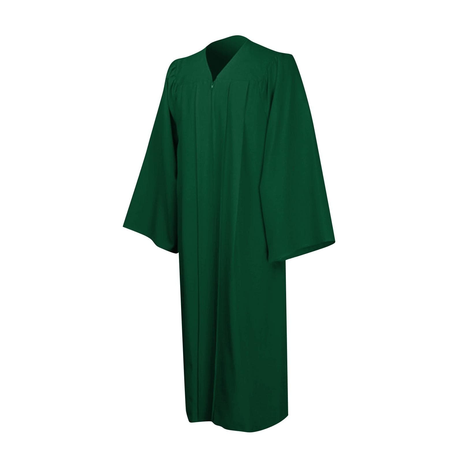 Unisex Choir Robes For Church Baptism Officiant Confirmation Costume,Graduation Gown Pastor &judges Robe XS dark green