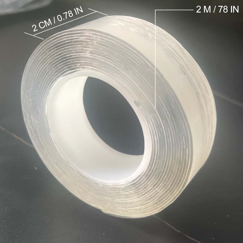 Nano Double-Sided Tape Grip Reusable Traceless Removable Transparent Adhesive Sticker Kitchen Bathroom Washable Tapes Length 2M