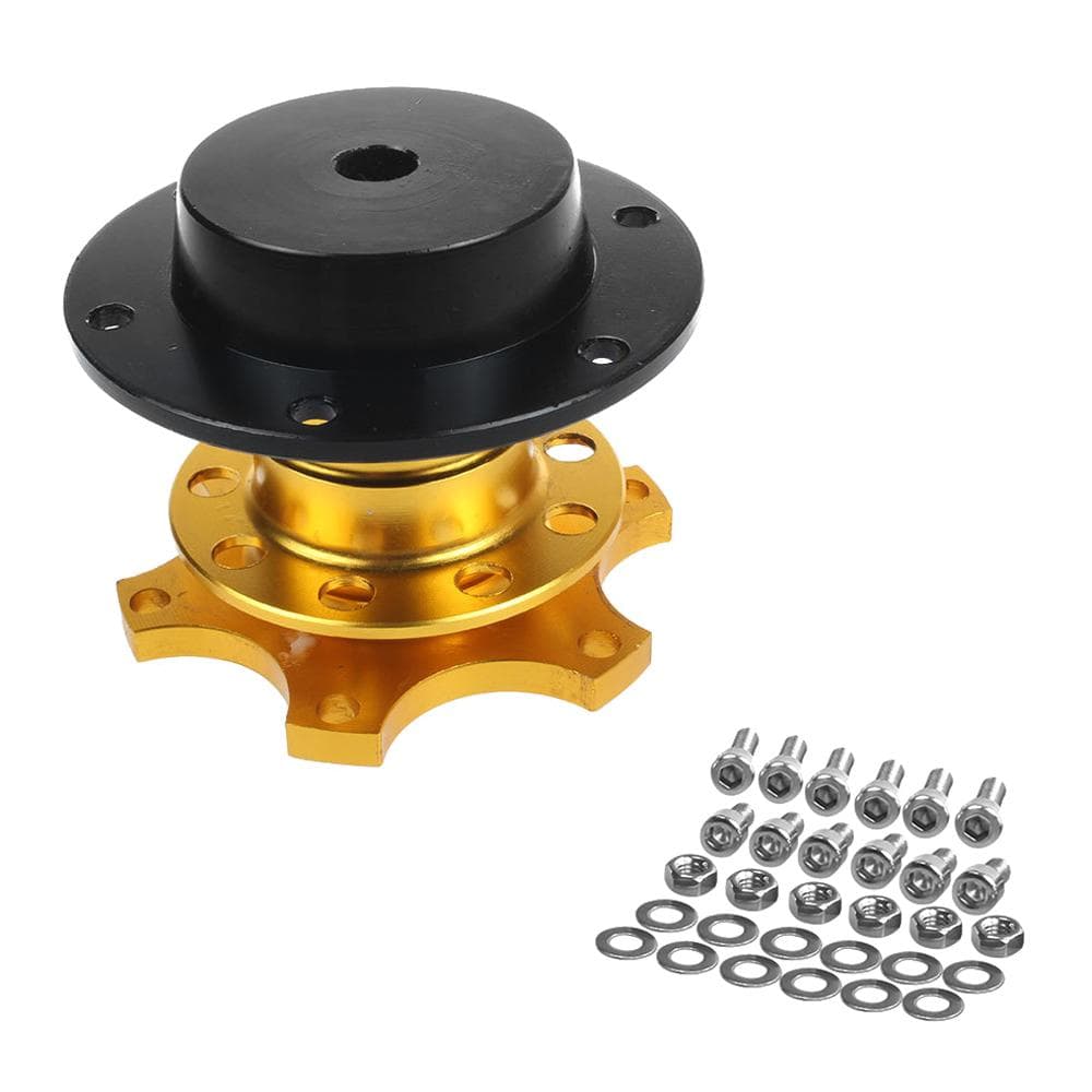 6-Bolt Universal Steering Wheel Quick Release Hub Adapter Aluminum Alloy Steering Wheel Removal Tool