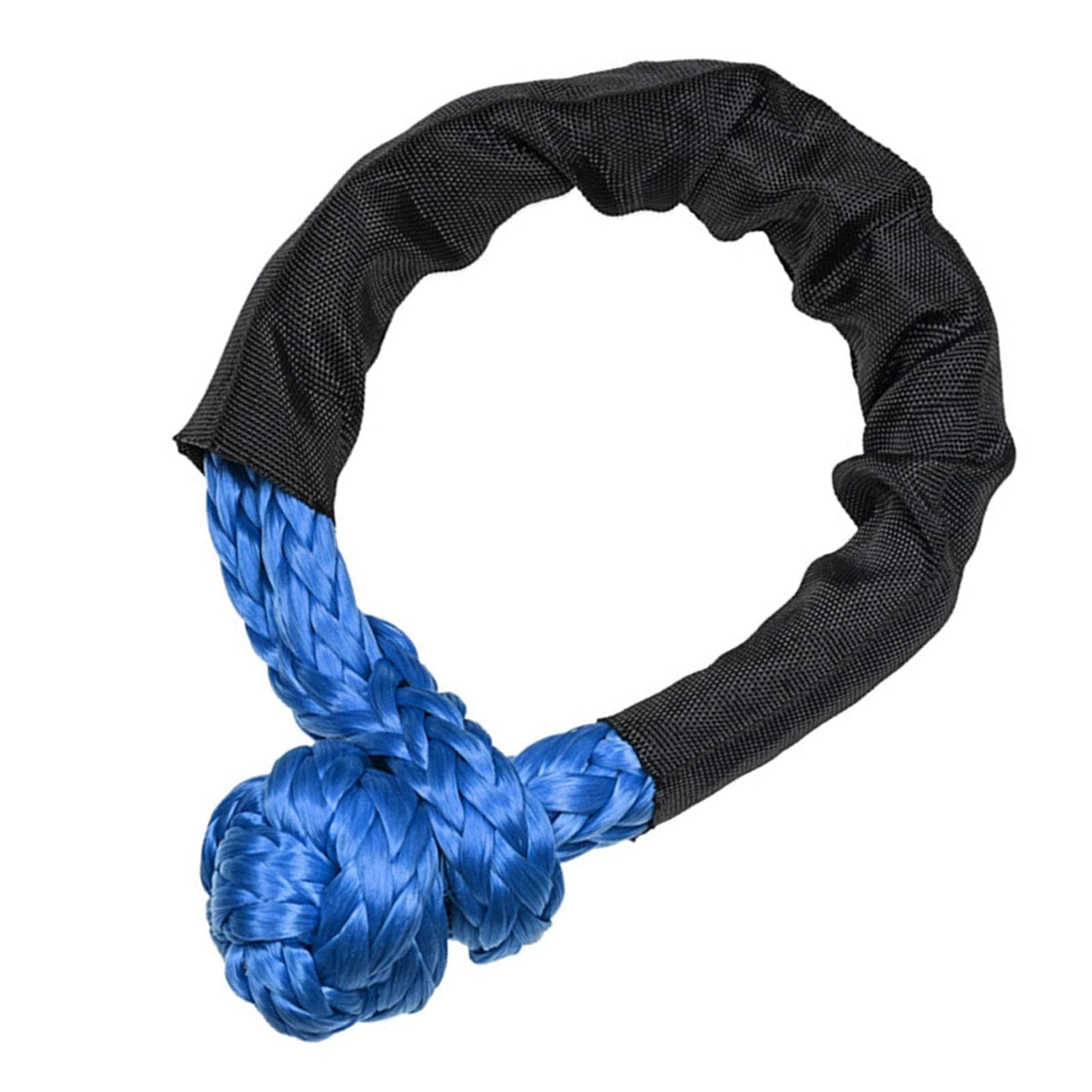 Soft Shackle 17 Tons Breaking Strength Heavy Duty Polymeric Polyethylene Road Recovery Rope for blue