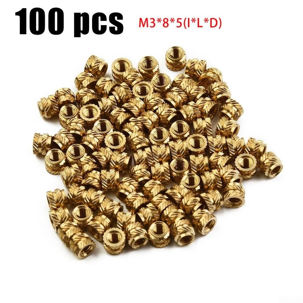 Threaded Insert Copper Nuts Type Brass For 3D Printer Hardware M3*8*5