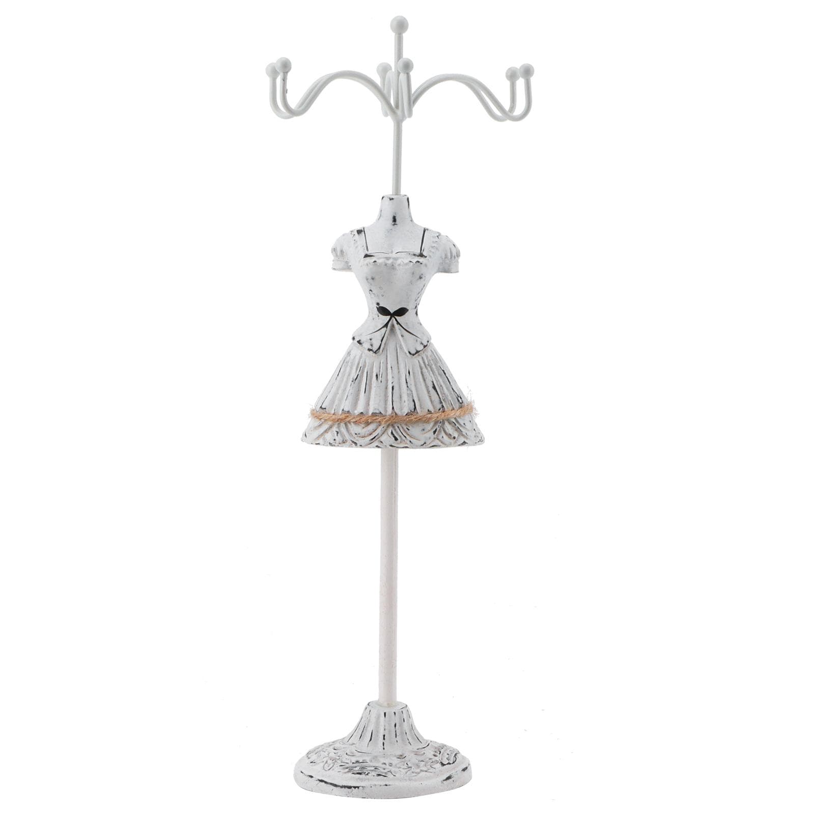 Jewelry Holder Display Necklace Earrings Storage Polyresin Doll Stand with Detachable BracketGrey 3